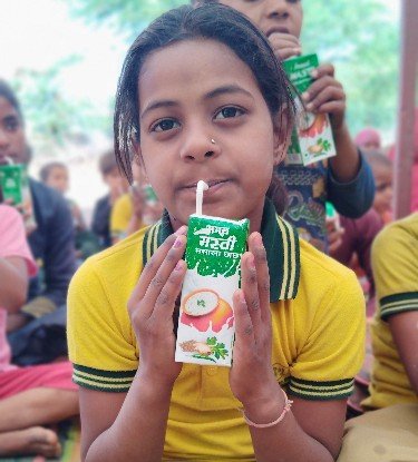 enjoying lassi