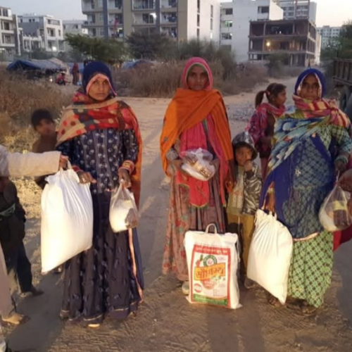 Door-to-Door Ration Distribution for Widowed Women