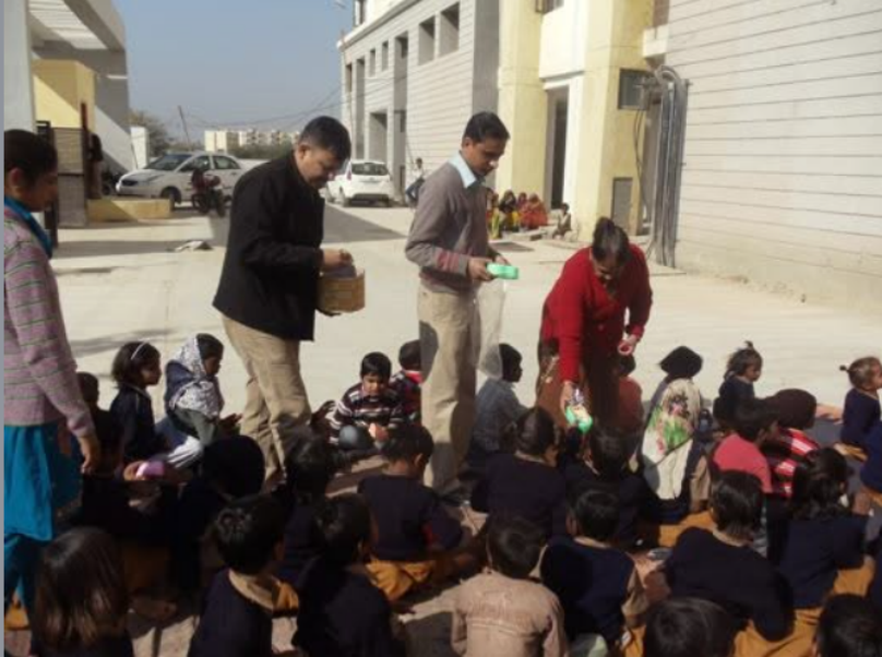 During Educational Visits Sweets are Distributed